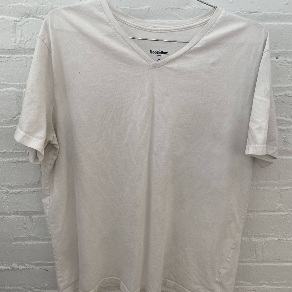 White V-Neck
